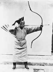 Chinese boogschutter, ca. 1870